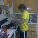 Josh Making Raspberry Mead